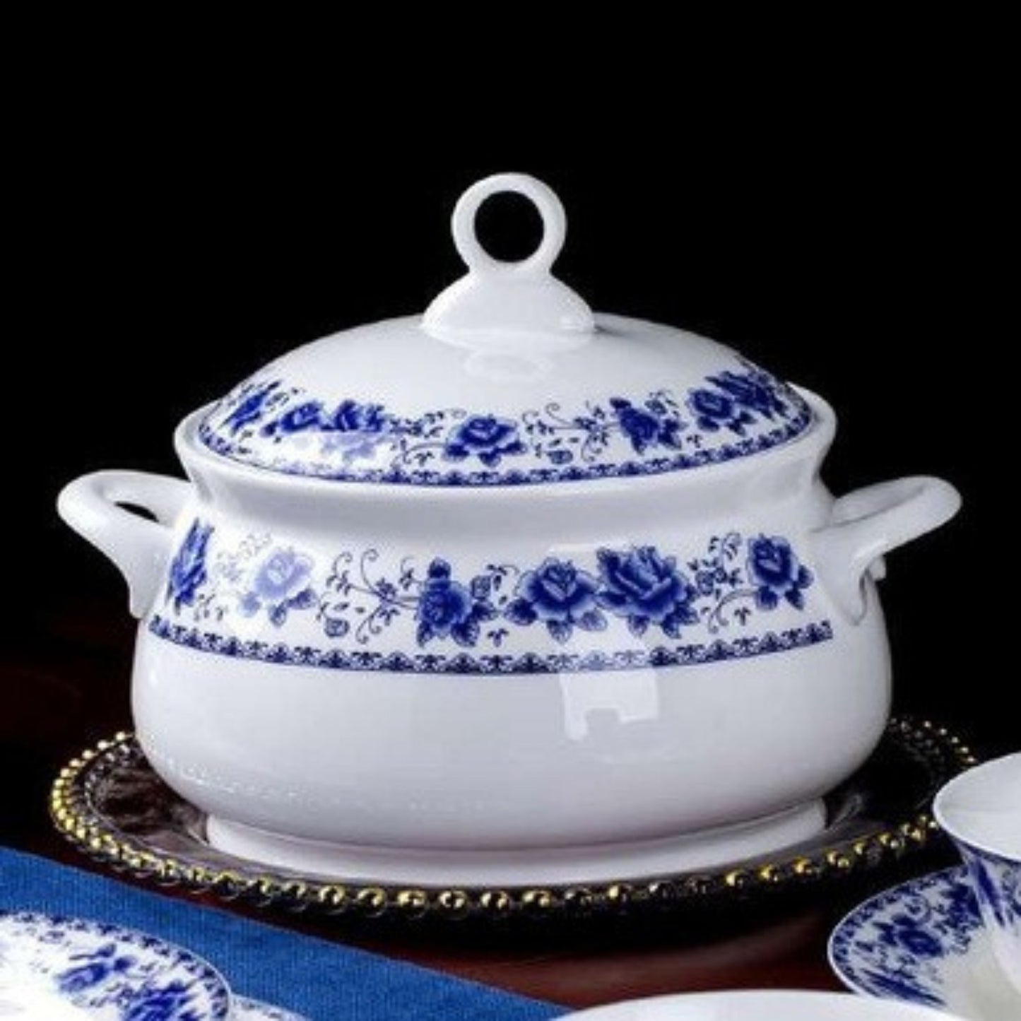 Blissful Rose bone china crockery set