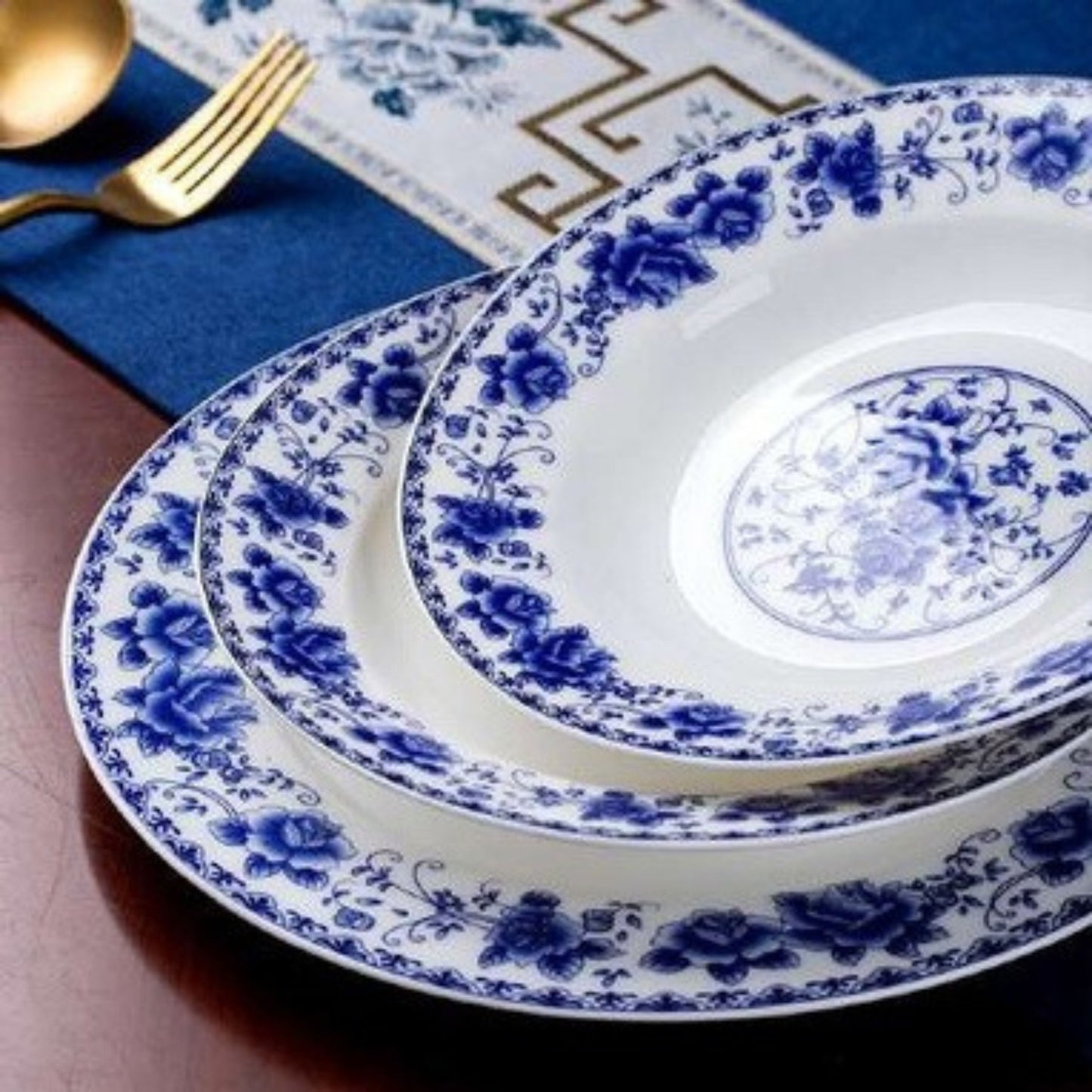 Blissful Rose bone china crockery set