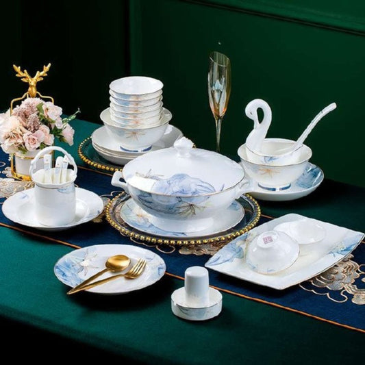 Azure Ripple bone china crockery set