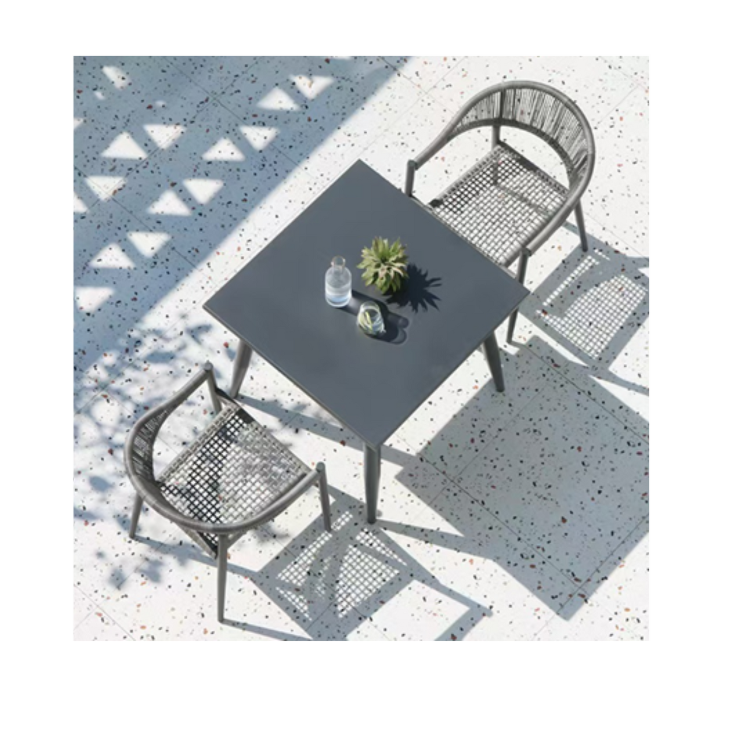 Premium Outdoor Dining Set – (2/4/6) Chairs + 1 Table – Aluminum Alloy & Rattan