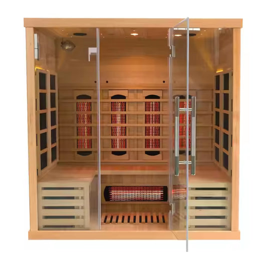 Full Spectrum Carbon Infrared Sauna Cabin SMT-041B (4 Person Size)