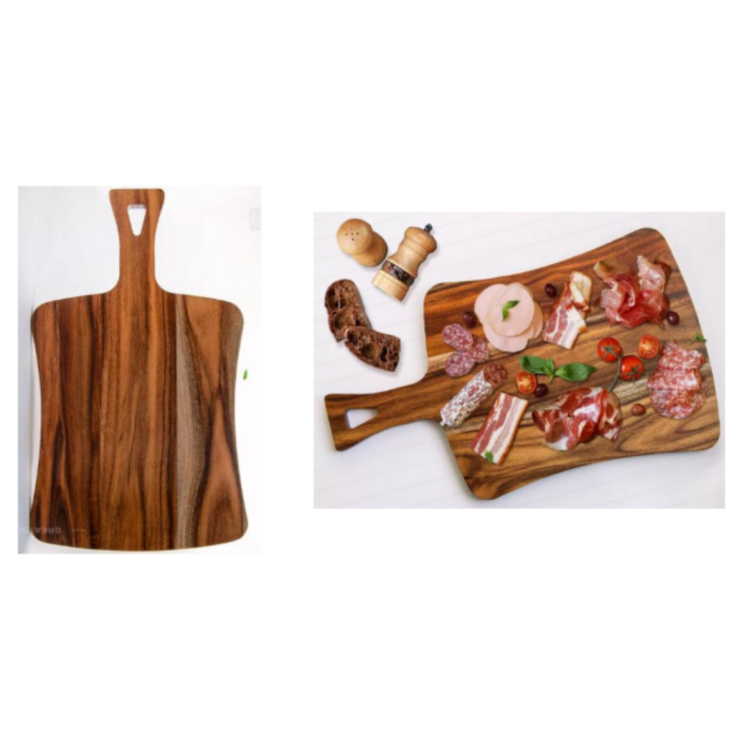 Large Acacia Wood Cutting Board with Varnish Finish