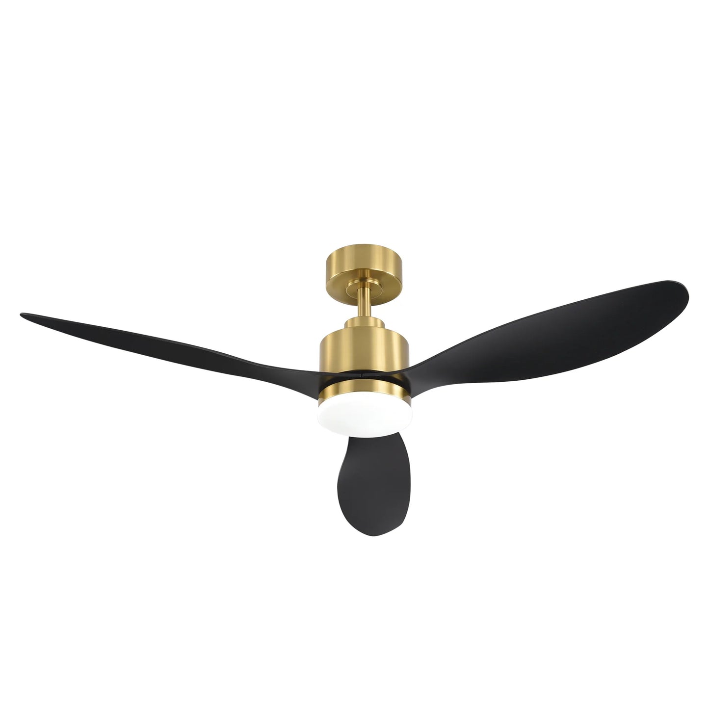 KBS-52K211 Brass White Blade Ceiling Fan with LED Light