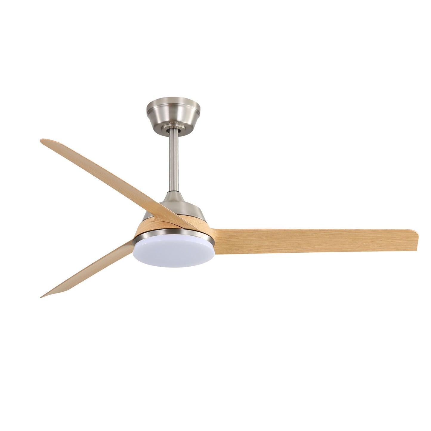 KBS-52K152 Brushed Nickel Maple Ceiling Fan with Pull Chain