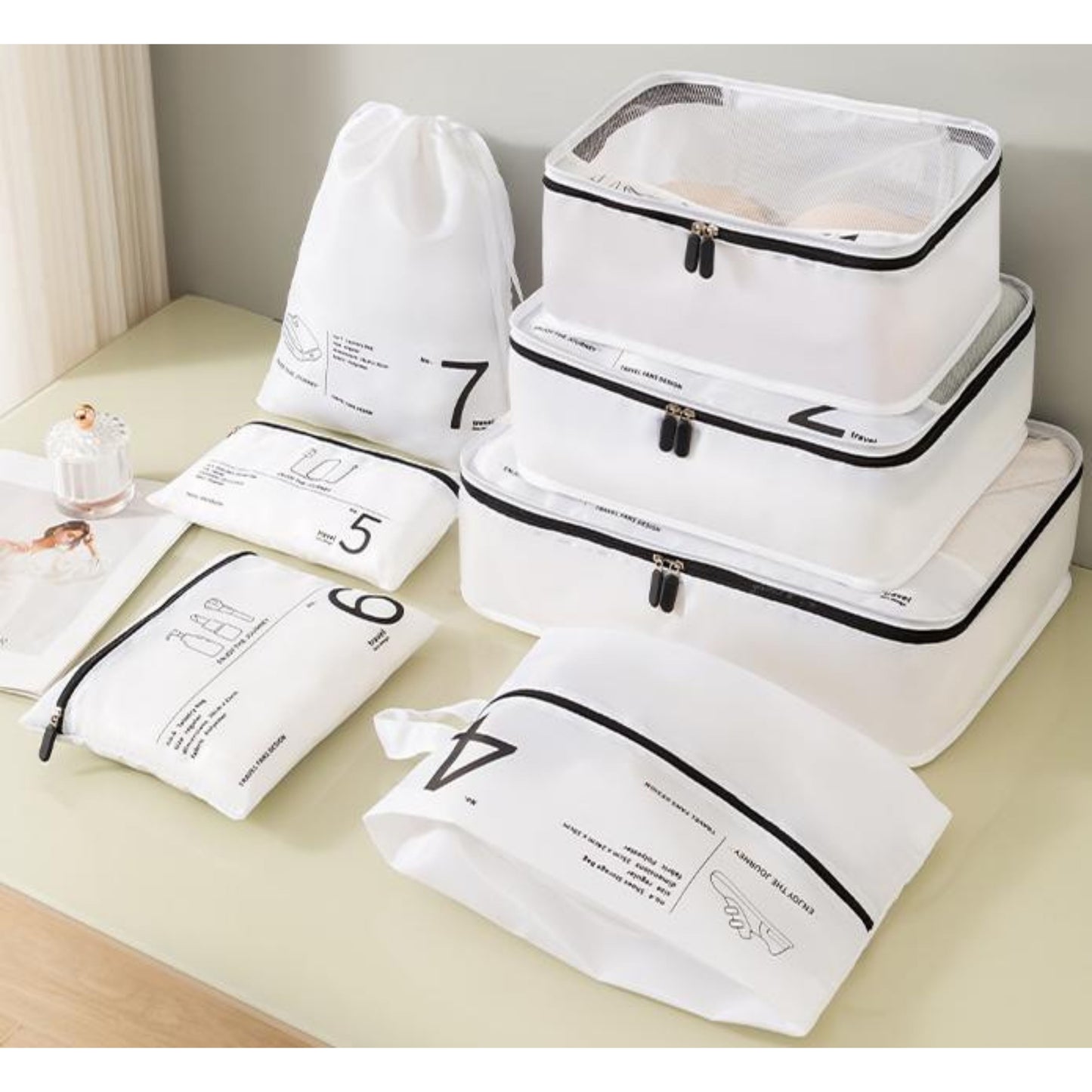7-Piece Travel Storage Bag Set - LX0037