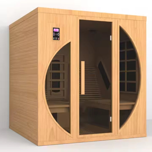 Infrared Sauna Cabin with LED Therapy – Model SMT-041L & SMT-Relax2 (4-Person & Relaxation Size)