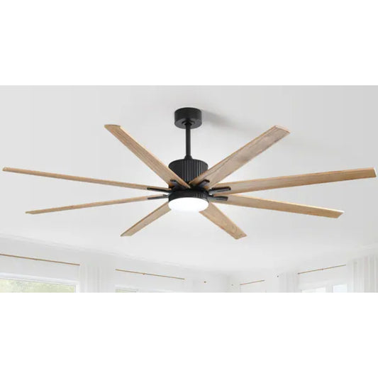 KBS-76K001 76-Inch Oak Blade Ceiling Fan with LED Light