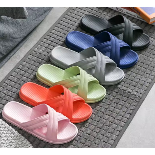 Comfortable Non-Slip Indoor & Outdoor Slippers – Unisex Cross-Strap Sandals
