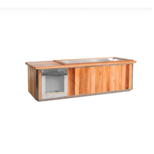 Cold Plunge Tub, Red Cedar & Stainless Steel, 1-2 Person Capacity, Adjustable Temperature 3°C-42°C, 220V, Ozone Filter with WiFi