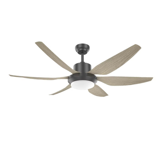 KBS-54K001 Matte Black Grey Blade Ceiling Fan with LED Light