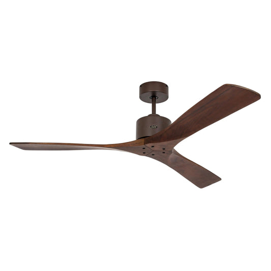 KBS-5209-3 Coffee Solid Wood Ceiling Fan Without Light