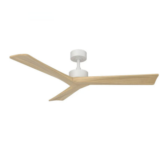 KBS-52K068 Matte White Solid Wood Ceiling Fan Without Light