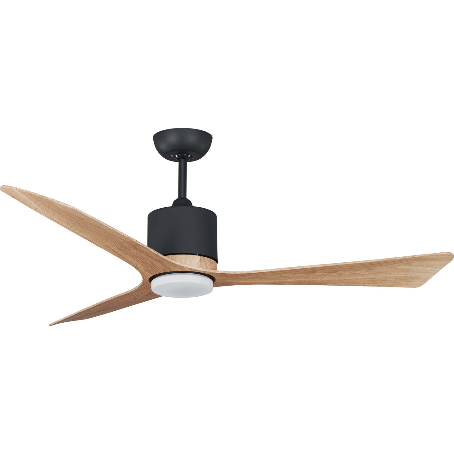 KBS-52K197 Walnut Blade Matte Black Ceiling Fan with LED