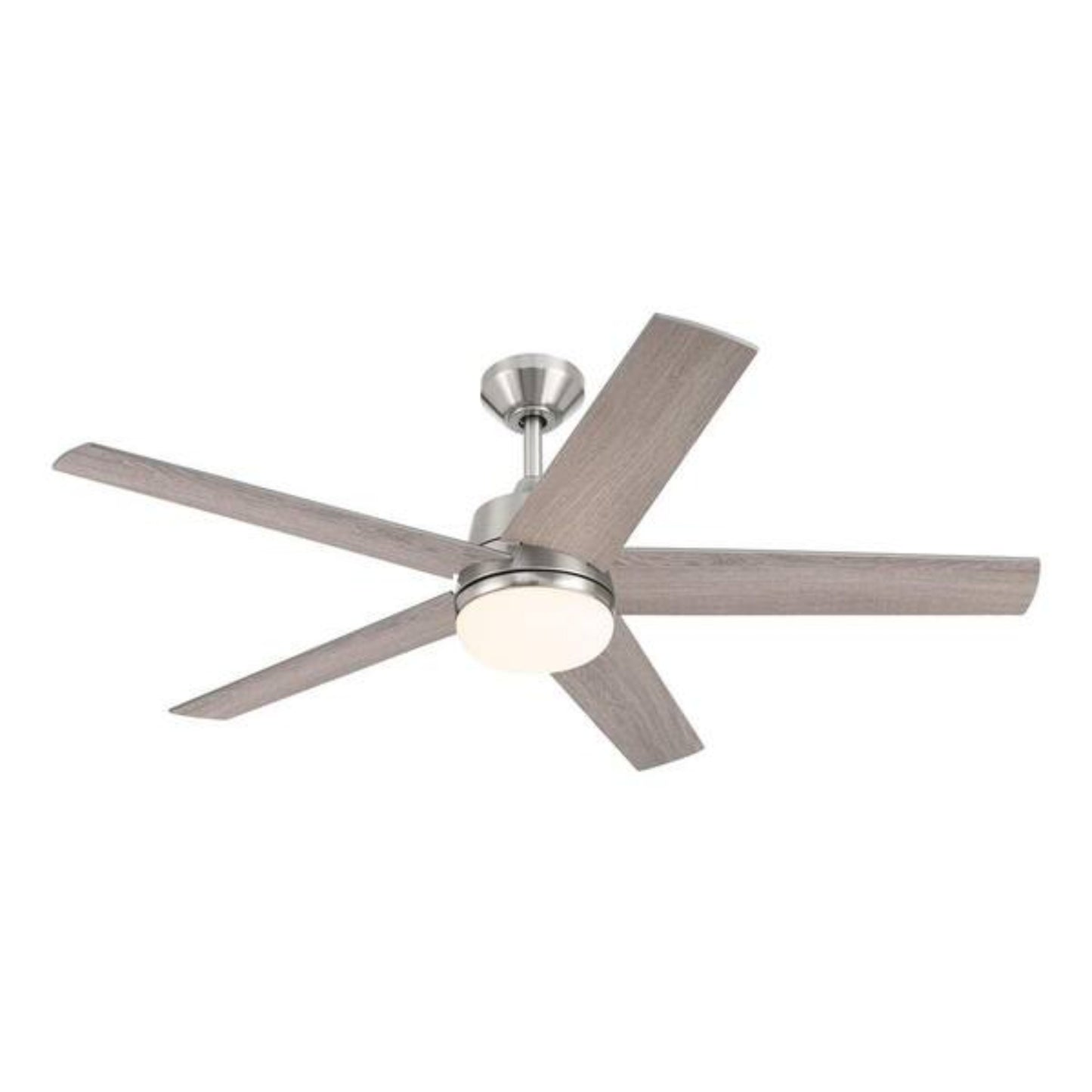 KBS-52K053 Brushed Nickel Silver Plywood Ceiling Fan with LED Light