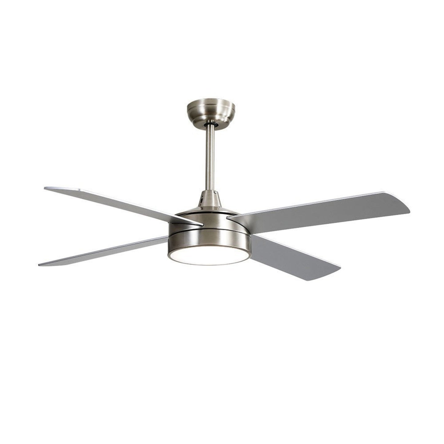 KBS-52137 Brushed Nickel Silver Plywood Ceiling Fan with LED Light