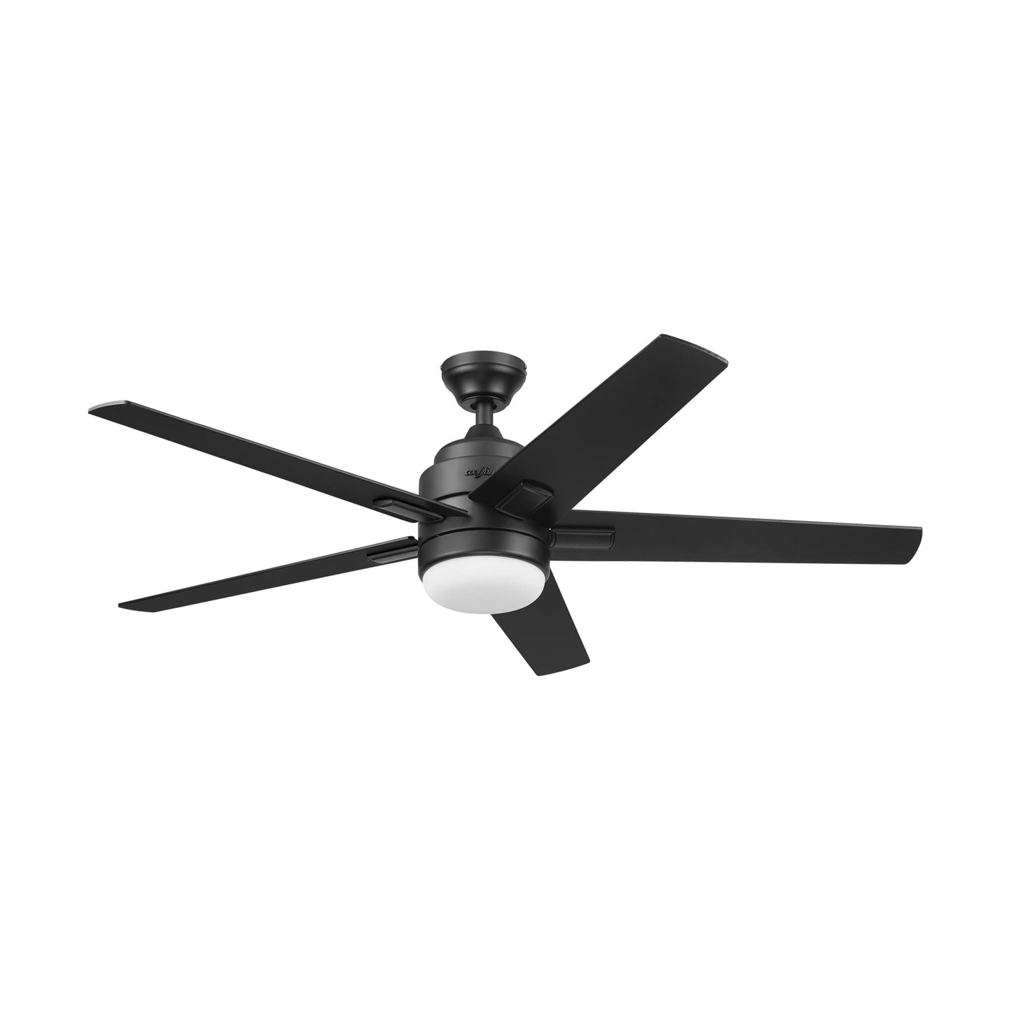 KBS-52K053 Matte Black Black Plywood Ceiling Fan with LED Light