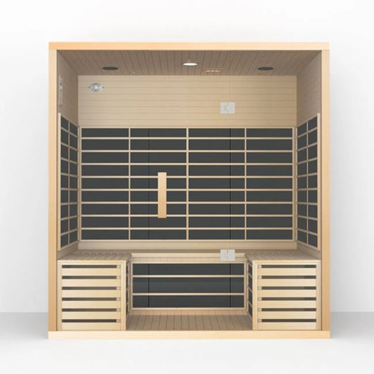 SMT-041PE 4-Person Infrared Sauna with Audio System and Tempered Glass