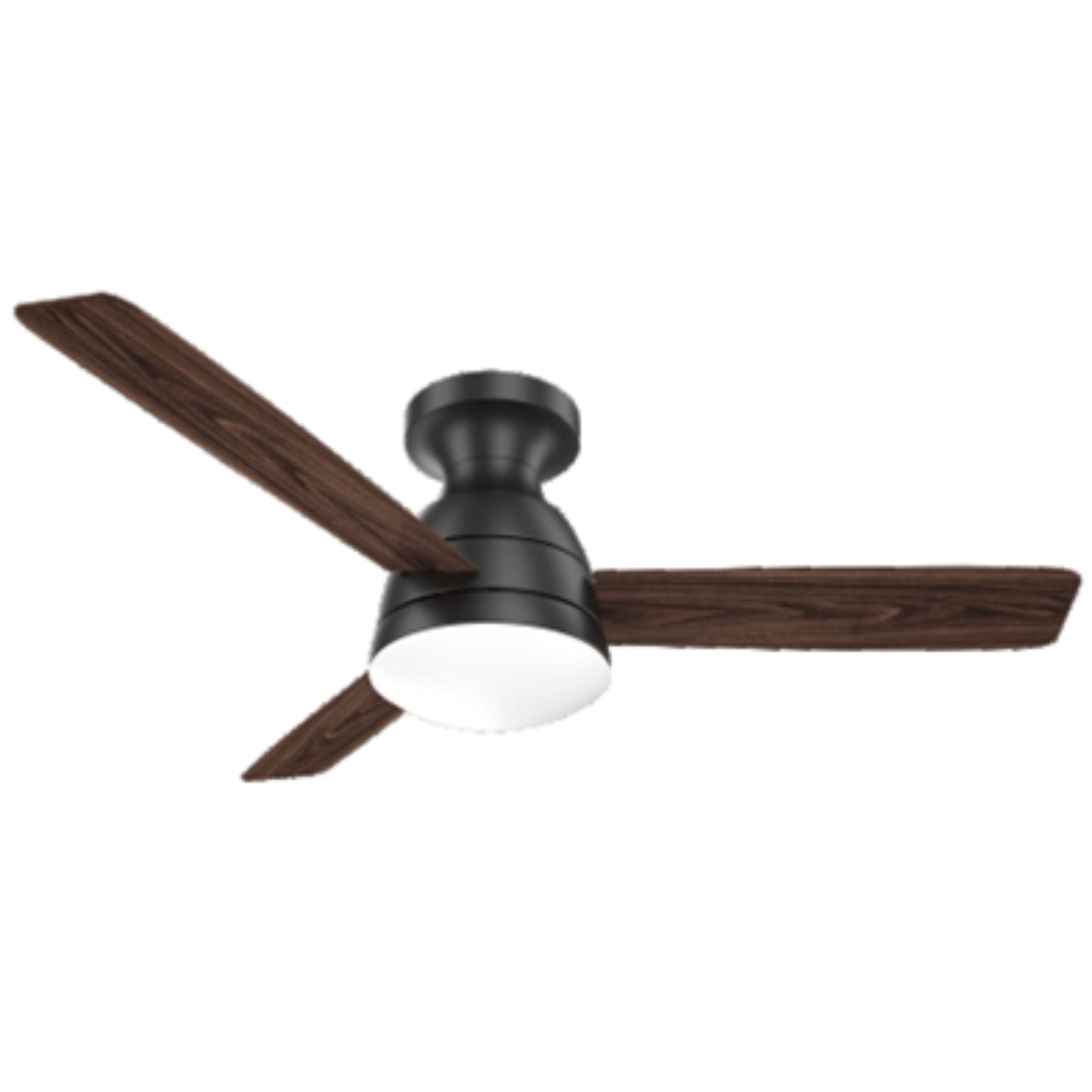 KBS-44K001 Compact Black Ceiling Fan with LED Light