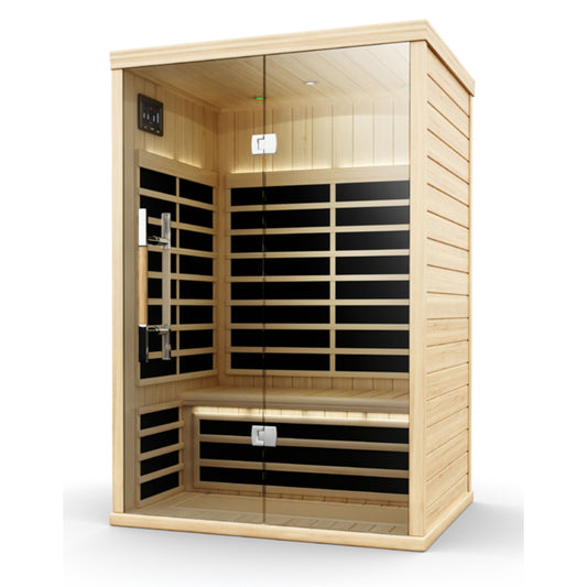 SMT-021PE-1 Infrared Sauna for 2 Persons with Audio System and Tempered Glass