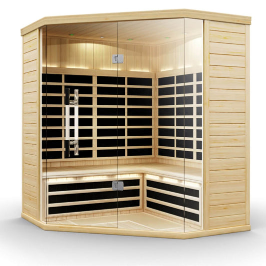 SMT-044CPE-1 3–4 Person Infrared Sauna with Bluetooth Audio and Tempered Glass