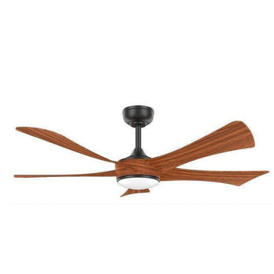 KBS-52K162 Matte Black Walnut Ceiling Fan with LED Light