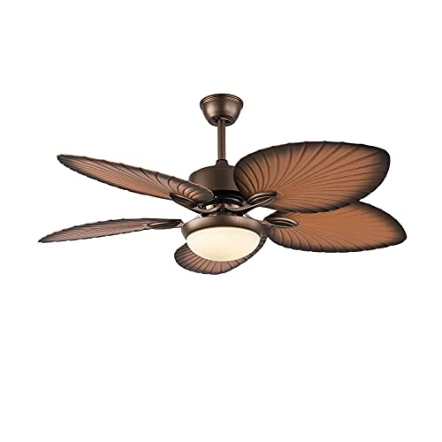 KBS-5284 ORB Dark Yellow Ceiling Fan with Glass Shade and LED Light