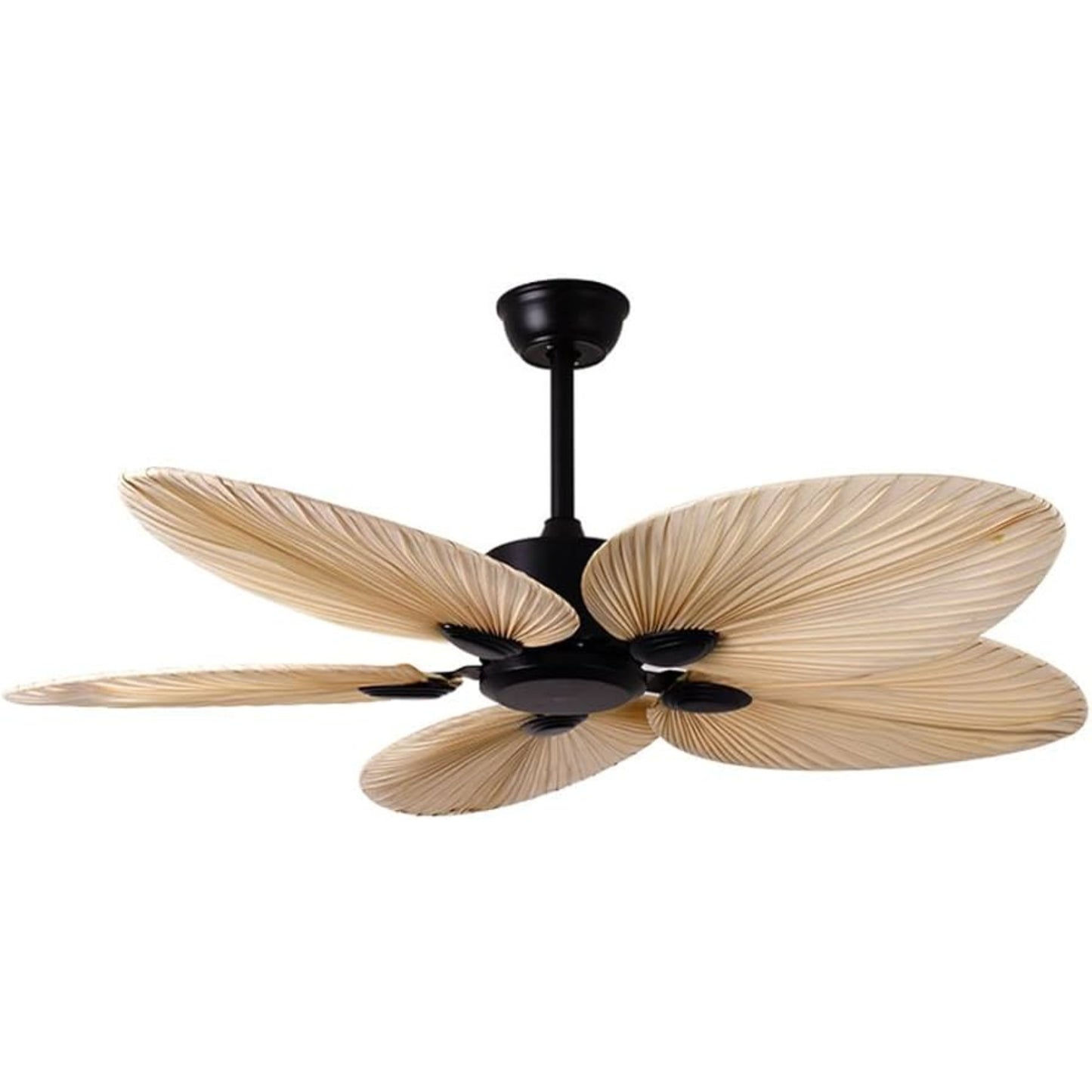 KBS-5225 Coffee Palm Blade Ceiling Fan with Glass LED Light