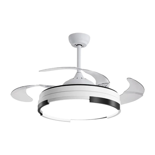 KBS-Y42164 Retractable Ceiling Fan in Matte White with LED Light