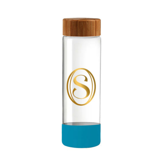 Glass Water Bottle with Tamper-Proof Sticker