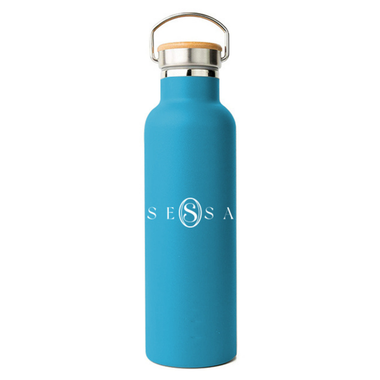 Customizable Stainless Steel Water Bottle with Wooden Finish