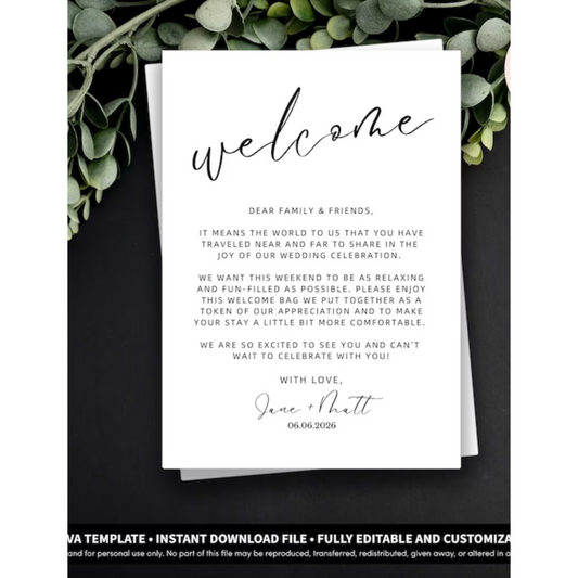 Welcoming Note for Guests