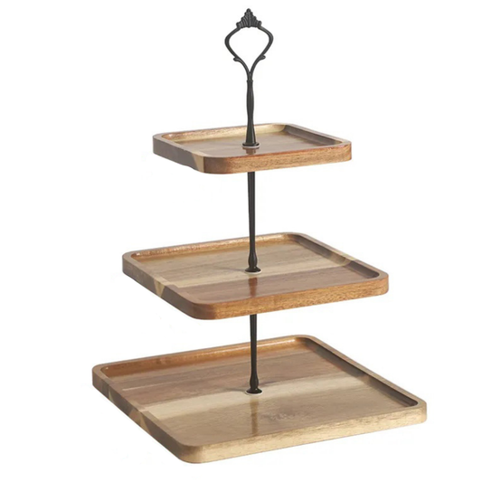 3-Tier Wooden Ladder Dessert Stand
