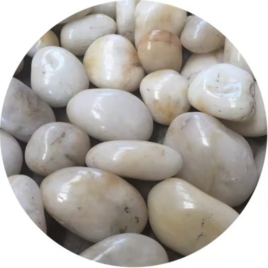 Natural White Yuhua Pebbles Decorative Stones
