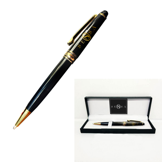 Luxury Black & Gold Ballpoint Pen with Gift Box