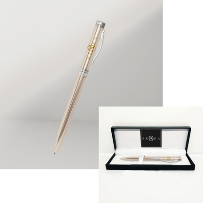 Silver & Gold Ballpoint Pen – Luxury Gift with Matching Box