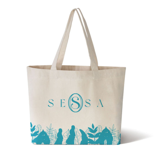 Custom Linen Beach Bag – 14oz Polyester Cotton Tote with Custom Logo