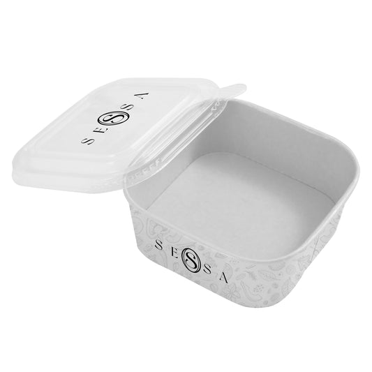 32oz Square Kraft Paper Salad Bowl