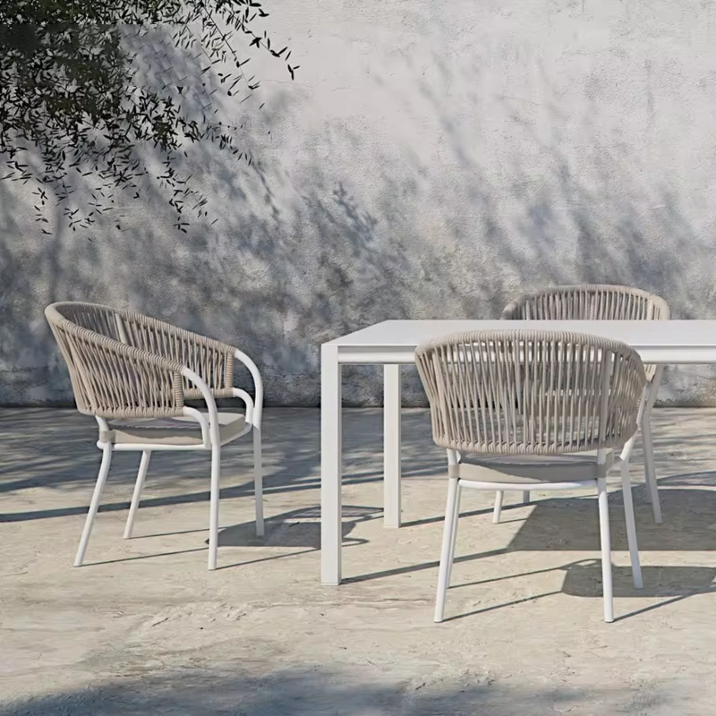 Minimalist Aluminum Outdoor Dining Set – Durable & Elegant