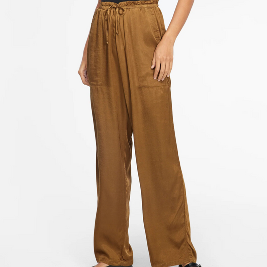 Women's Relaxed Fit Satin Drawstring Pants