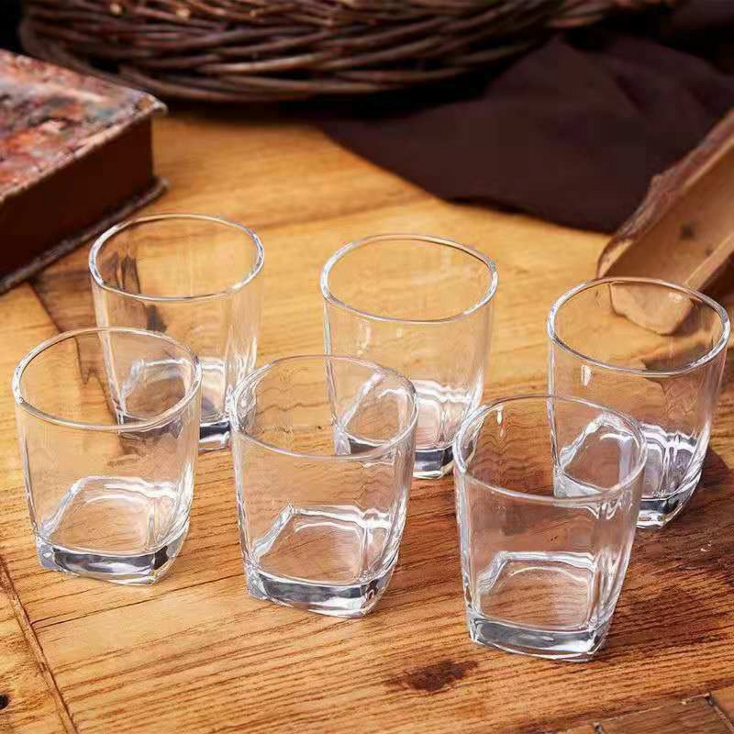 Set of Glass Drinking Glasses – 280ml Capacity