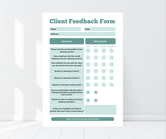 Feedback Cards for Guest Reviews & Insights