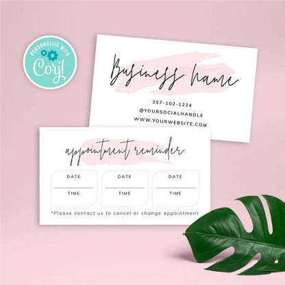Appointment Reminder Cards for Spa & Salon Services