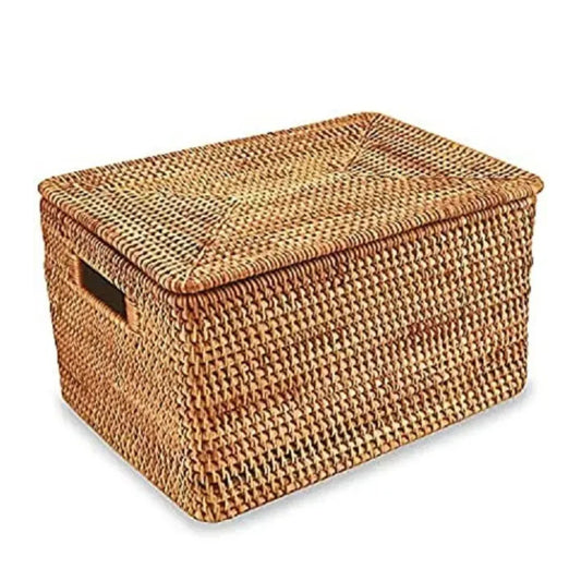 Handwoven Rattan Laundry Basket – Durable & Stylish Storage Solution