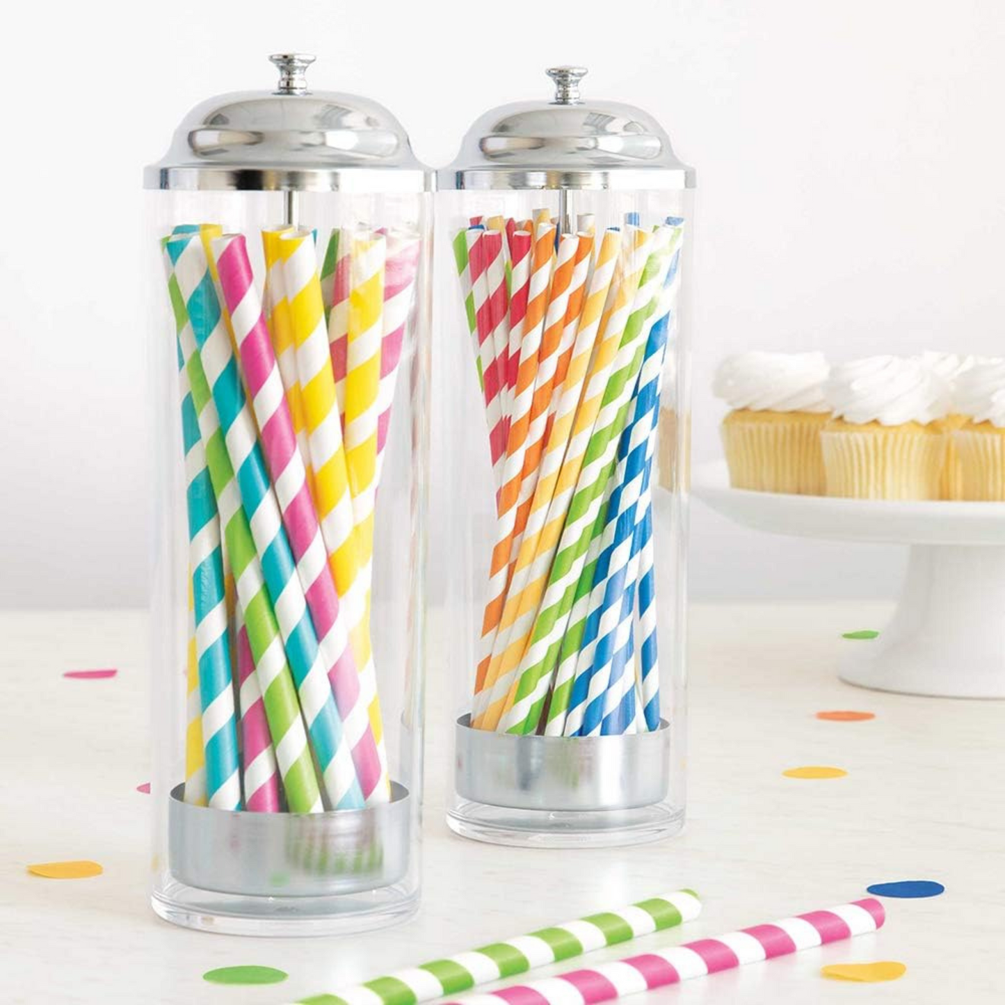 40-Pack Red Striped Paper Straws – Biodegradable & Party-Ready