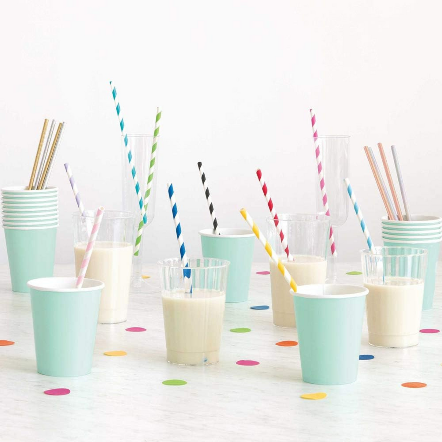 40-Pack Red Striped Paper Straws – Biodegradable & Party-Ready