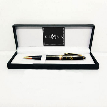 Luxury Black & Gold Ballpoint Pen with Gift Box