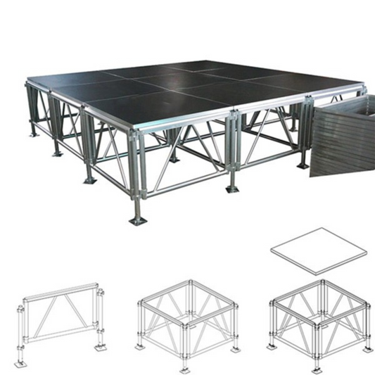 Adjustable Podium Assemble Stage – Multi-Sized Platforms with Anti-Slip Surface