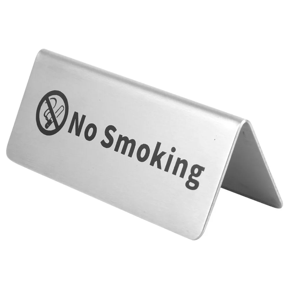 Compact Metal No Smoking Sign – Debossed Print (5x5cm)