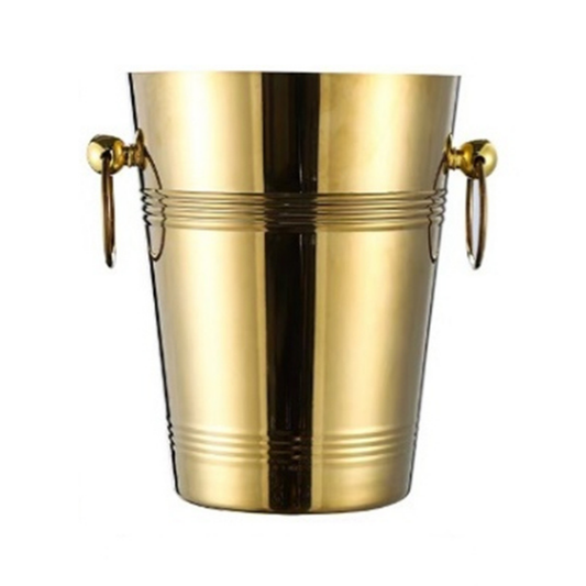 Gold Stainless Steel Wine Bucket – 23.1cm Height